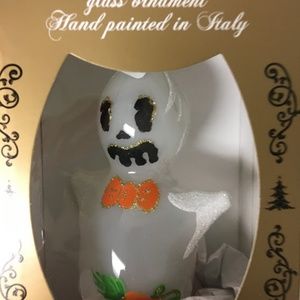 Bellagio Mouth Blown Glass Ghost Ornament
